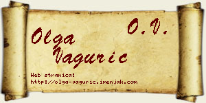 Olga Vagurić vizit kartica